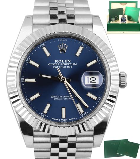 rolex light blue face|rolex datejust 41 mm.